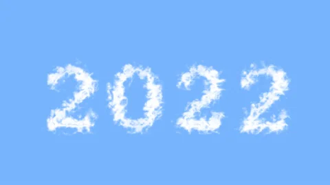 2022 cloud text effect sky isolated background Stock Footage 138721736