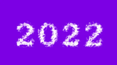 2022 cloud text effect violet isolated background Stock Footage 138721737
