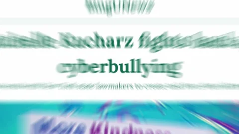 2022: Cyberbullying Headlines Fast Sequence Stock Footage 228258202