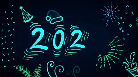 2022 doodle card 3 Stock Footage 166779760