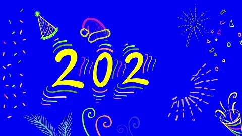 2022 doodle card 5 2 Video stock 166779958