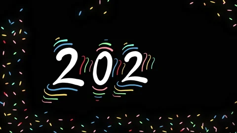 2022 doodle card frame Stock Footage 166847843