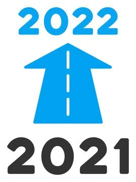 2022 Future Road Vector Flat Icon Illustrazione stock