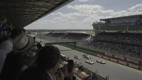 2022 Le Mans Race Rolling start from the crowd Stock Footage 197672410
