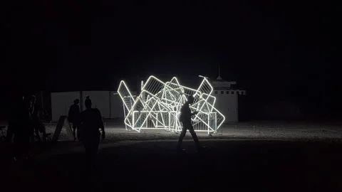 2022 Miami Art Basel Installation in Miami Beach Stock Footage 224551908