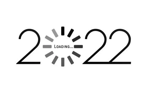2022 New Year black loading bar Stock Illustration