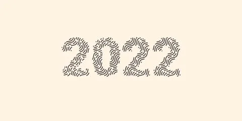 2022 number design template. 2022 happy new year symbols. Vector illustration Stock Illustration