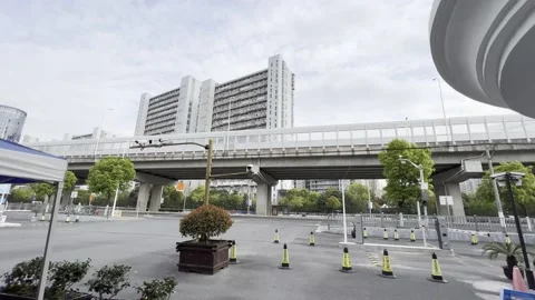 2022 shanghai lockdown empty street isolation 4K Stock Footage 202265723