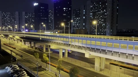 2022 shanghai lockdown empty street isolation 4K Stock Footage 202265780