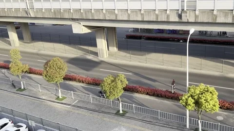 2022 shanghai lockdown empty street isolation 4K Stock Footage 202265803