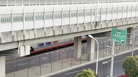 2022 shanghai lockdown empty street isolation 4K Stock Footage 202265899