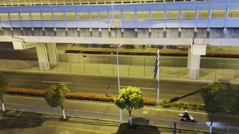 2022 shanghai lockdown empty street isolation 4K Stock Footage 202266066