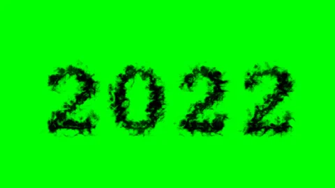 2022 smoke text effect green isolated background Stock Footage 138722476
