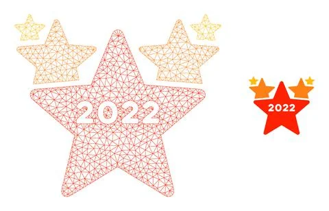 2022 Star Hit Parade Vector Mesh 2D Model 스톡 일러스트