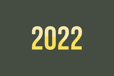 2022 typography vector illustration. New Year festival element Illustrazione stock
