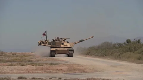 2022 U.S. Army 2nd and 3rd Brigade Combat Teams conduct armored vehicle gunnery Stock Footage 226847599