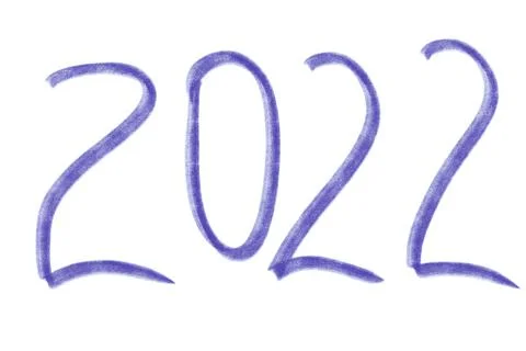 2022 Very peri violet abstract brush chalk strokes , color of the year on white Stock Illustration
