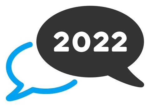 2022 Webinar Raster Flat Icon Stock Illustration