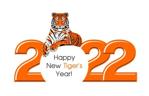 2022 Year of tiger Stock Illustration