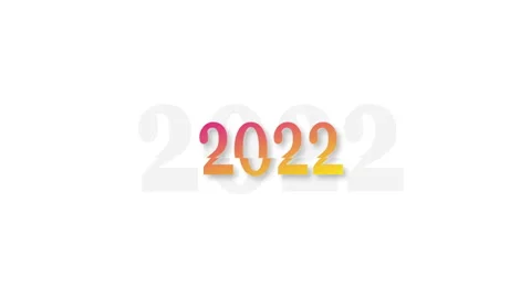 The 2022 year. White background. 2022 Rotating text. new year video background. Stock Footage 166518092