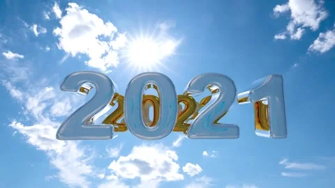 2023 against the background of a cloudy time lapse, the concept of a change of Stock Footage 219412955