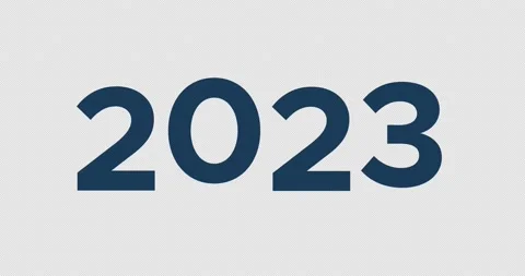 2023 Animation Blue Text Stock Footage 170982316