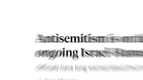 2023: Antisemitism Headlines Fast Sequence Stock Footage 254781177