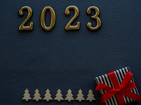 2023 on the black background Stock Photos