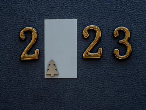2023 on the black background Stock Photos