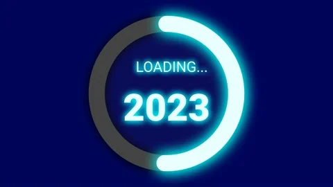 2023 blue loading zero to hundred percent Stock Footage 222936777