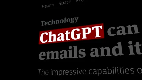 2023: ChatGPT Headlines Fast Sequence Stock Footage 247066215