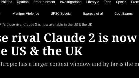 2023: Claude 2, New Chatbot by Anthropic, Headlines Fast Sequence Video stock 245980549