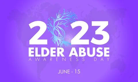 2023 Concept World Elder Abuse Awareness Day old age help concept vector il.. Stock Illustration