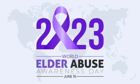 2023 Concept World Elder Abuse Awareness Day old age help concept vector il.. Stock Illustration