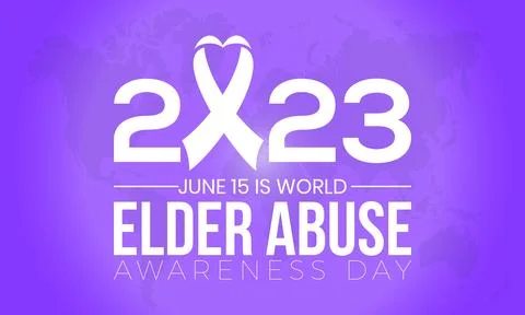 2023 Concept World Elder Abuse Awareness Day old age help concept vector il.. Stock Illustration