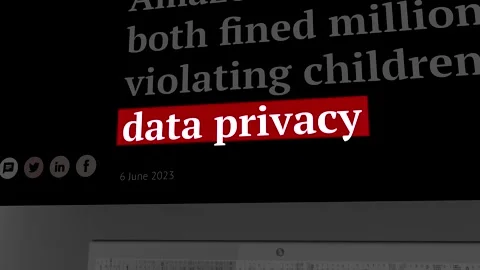 2023: Data Privacy Headlines Fast Sequence Stock Footage 247193534