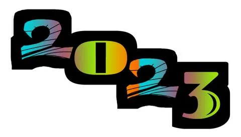 2023 design text logo Ilustração Stock