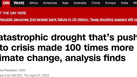 2023: Drought Headlines Fast Sequence | Stock Video | Pond5