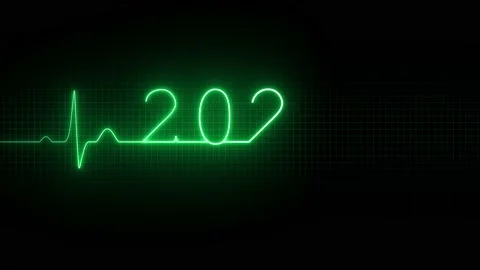 2023 emergence. Cardiogram. Loop. New year. Stock Footage 223357007