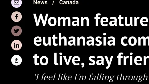 2023: Euthanasia Headlines Fast Sequence Stock Footage 231235306