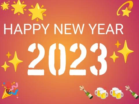 2023 HAPPY NEW YEAR script text hand lettering. Design template Celebration 2023 스톡 일러스트