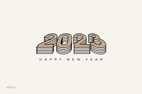 2023 logo with retro classic theme Stock Illustration