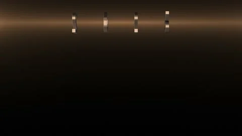 2023 loopable 3d render . Bright orange illumination back. Video stock 234222740