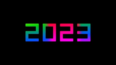 2023 new year animation with changing abstract color Stock Footage 242605248