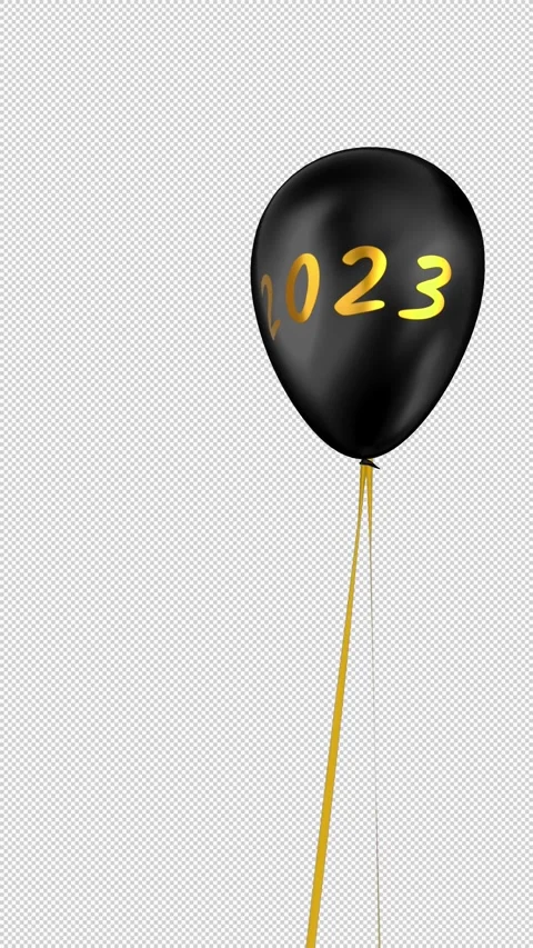 2023 new year balloon Stock Footage 245510071