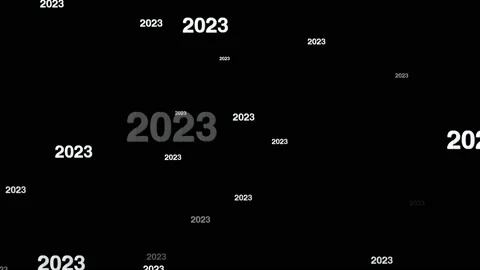 2023 New Year text animation Stock Footage 221408106