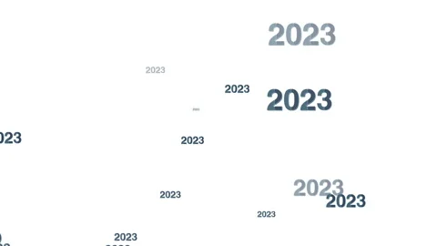 2023 New Year text animation Stock Footage 221408107