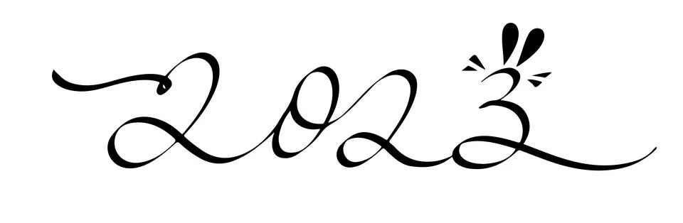 2023 number on white background. 2023 logo text design. Design template Celeb Stock Illustration