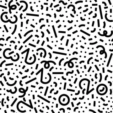 2023 numbers with geometric confetti vector seamless pattern. Simple geomet.. Stockillustratie