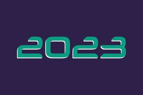 2023 Numeric calendar year text typography vector design Stock Illustration